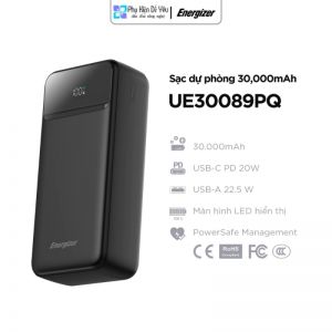 Pin dự phòng Energizer UE30089PQ - 30.000mAh