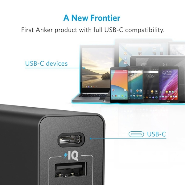Anker PowerPort 5 USB-C-black