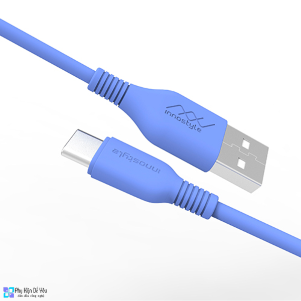 Cáp INNOSTYLE JAZZY USB-A TO USB-C 1.2M hỗ trợ sạc nhanh