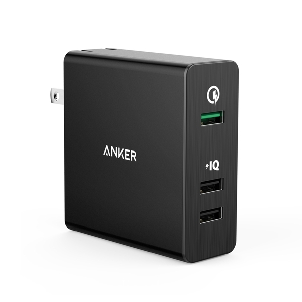 Sạc nhanh Anker PowerPort+ 3, Quick Charge 2.0, 42W, 3 cổng