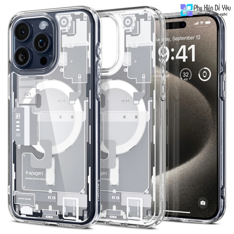 Ốp Spigen Ultra Hybrid Zero One (MagFit) cho iPhone 15 Pro Max/ 15 Pro/ 15 Plus/ 15