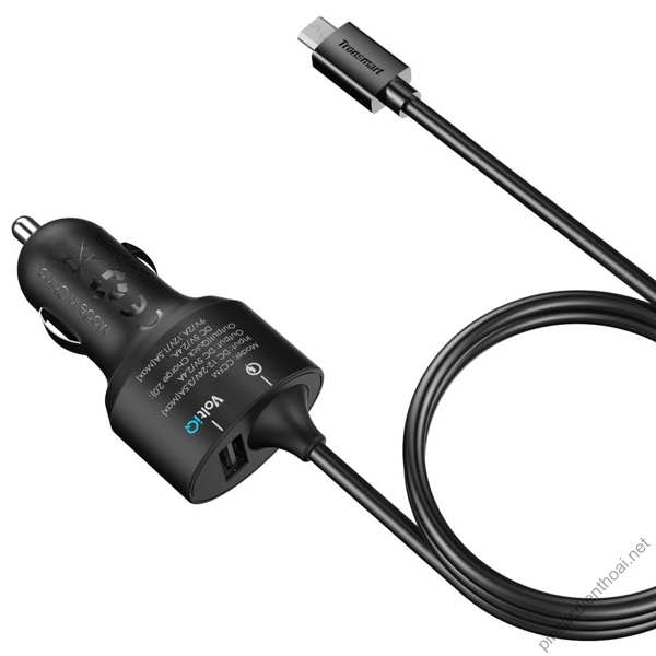 Sạc ô tô Tronsmart CCFM Quick Charge 2.0 Kèm Cáp Micro USB