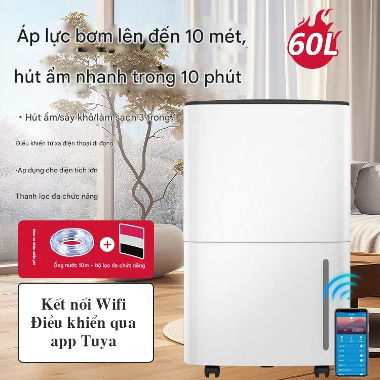 Máy hút ẩm Shinco CF60BD/Z1P (60L, Điều khiển qua App Tuya )