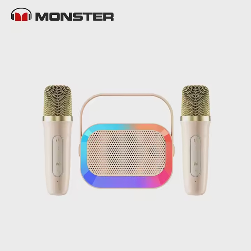 Loa Bluetooth Monster GK600 (Kèm 2 Mic Karaoke không dây)