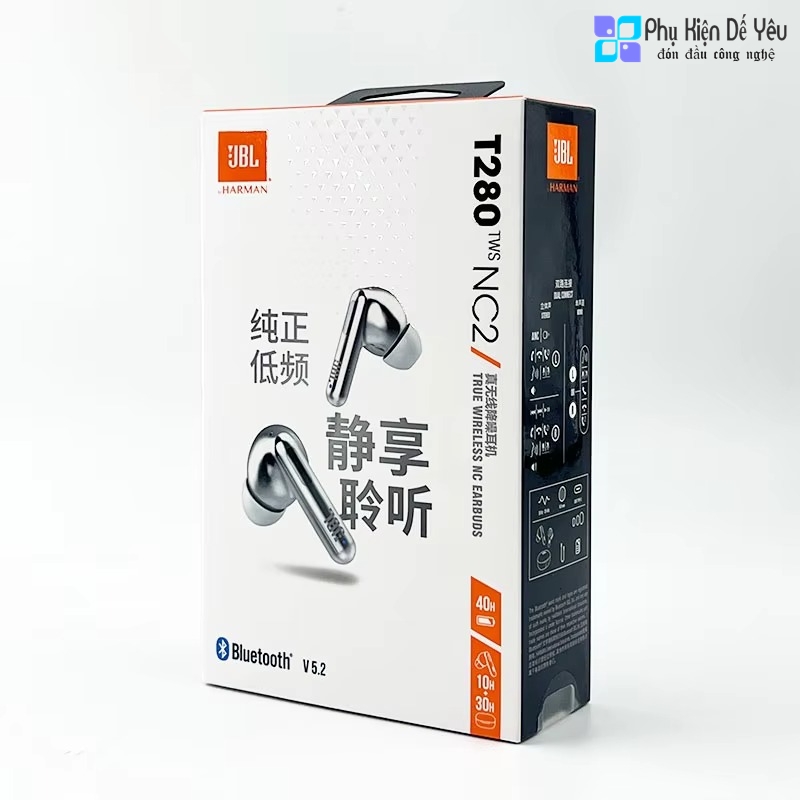 Tai nghe Bluetooth JBL T280TWS NC2 ANC (Chống ồn chủ động, IPX5)