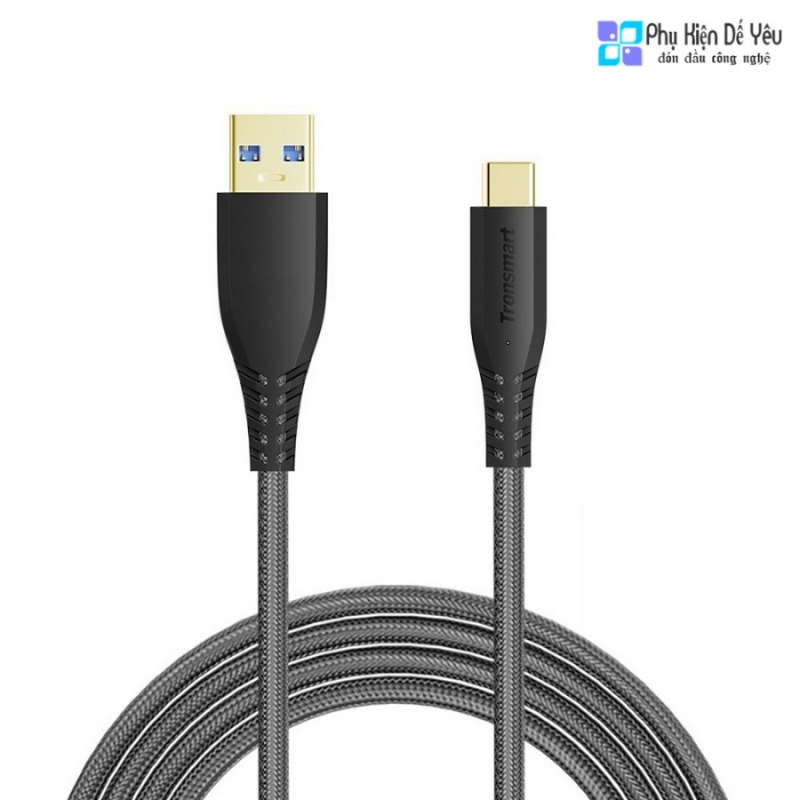 Cáp sạc nhanh USB-C sang USB-A 3.0 dài 1,8m Tronsmart TAC02
