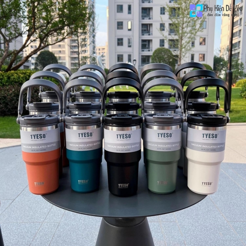 Cốc giữ nhiệt TYESO ROAM 2.0 Có Ống Hút Lật Và Nắp Uống (600ml / 750ml / 900ml /1200ml )