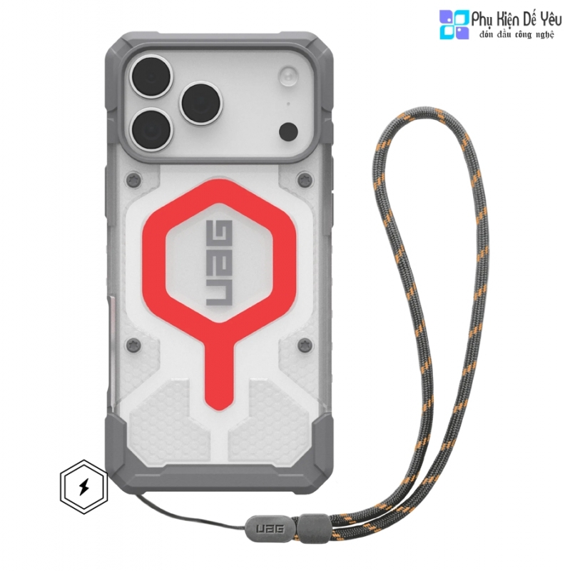 Ốp UAG Pathfinder Clear và dây đeo cho iPhone 17 Pro Max/ 17 Pro/ 17/ iPhone Air
