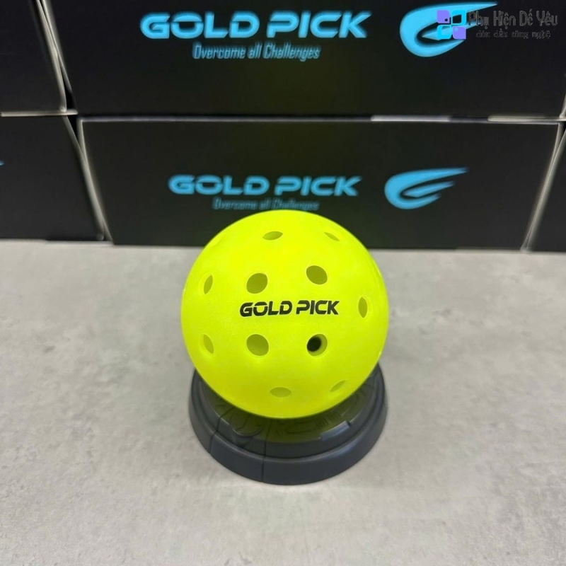 Hộp 6 bóng Pickleball Gold Pick G-Pro Performance (40 lỗ, nhựa nguyên sinh)