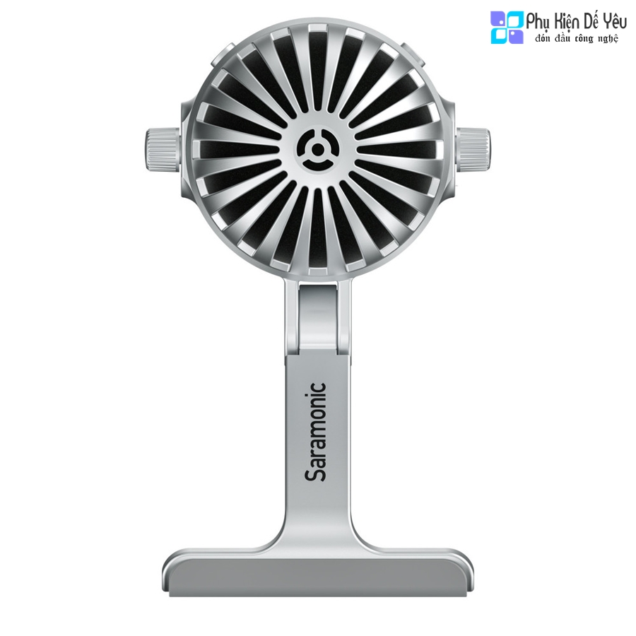 Micro phòng thu để bàn Saramonic SmartMic MTV550 màng loa lớn với 5 chế độ và cổng HP Out dành cho máy tính, iOS và Android