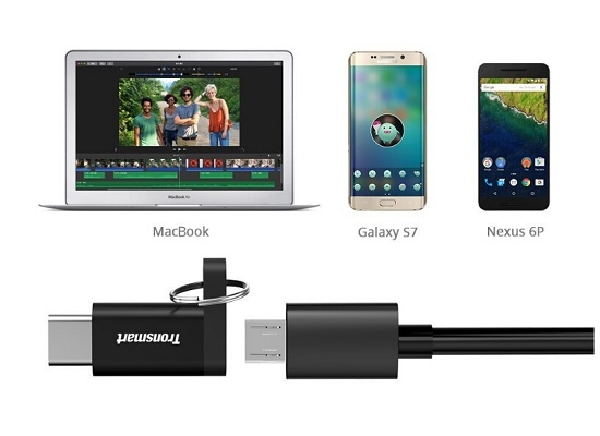 Đầu chuyển đổi từ Micro USB sang USB-C Tronsmart kèm móc đeo