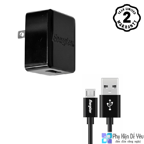 Sạc Energizer ACA1AUSC & Cáp Micro USB - 1 cổng