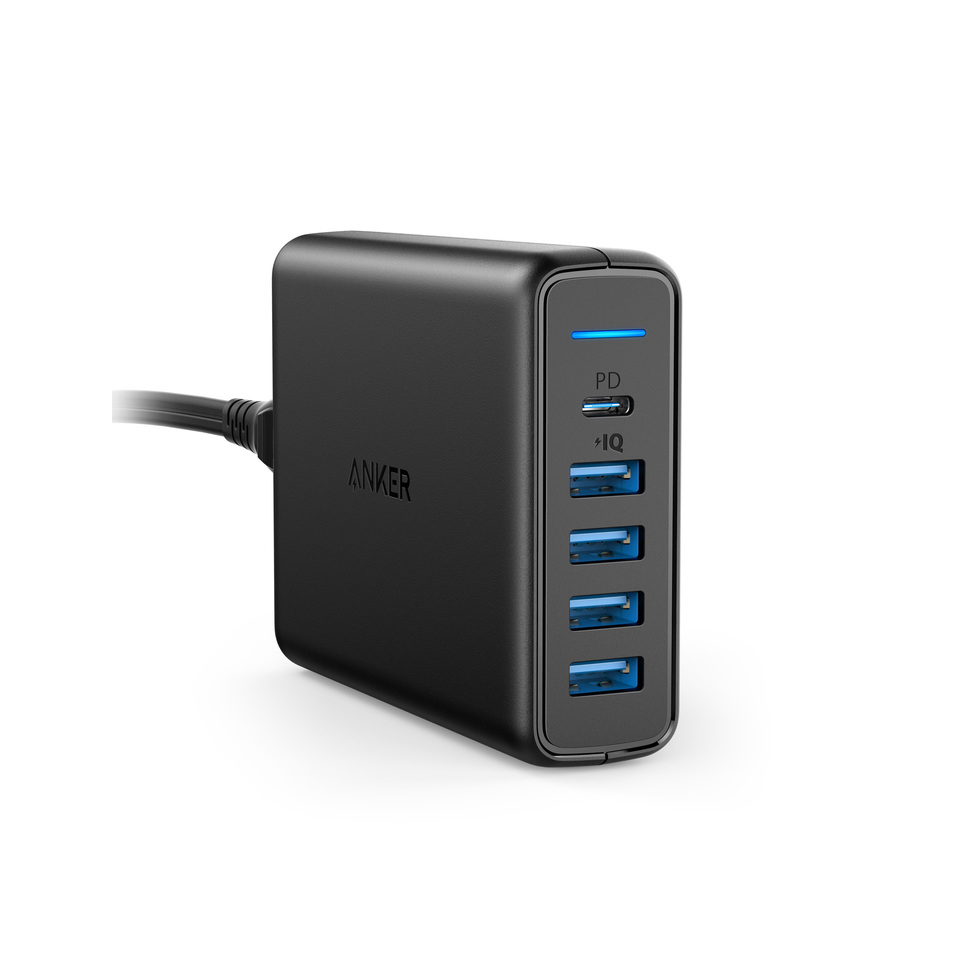 Sạc Anker PowerPort Speed 5 - 5 cổng, USB-C  Power Delivery