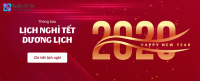 Thông báo lịch nghỉ tết Dương Lịch 2020