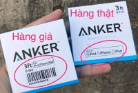 Phân biệt cáp Anker Powerline Lightning THẬT và cáp GIẢ, NHÁI trên Lazada
