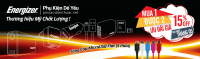 Energizer Mua 1 Được 2: Giảm ngay 15% & Tặng cáp Energizer