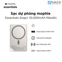 Pin dự phòng mophie Essentials Snap+ Powerstation 10K (10,000mAh, Metal case) - 401116530 (Chứng nhận CCC, An toàn bay)