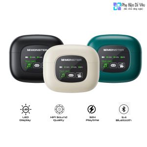 Tai nghe Bluetooth Monster XKT20 - HIFI, Màn LED Cảm ứng thông minh