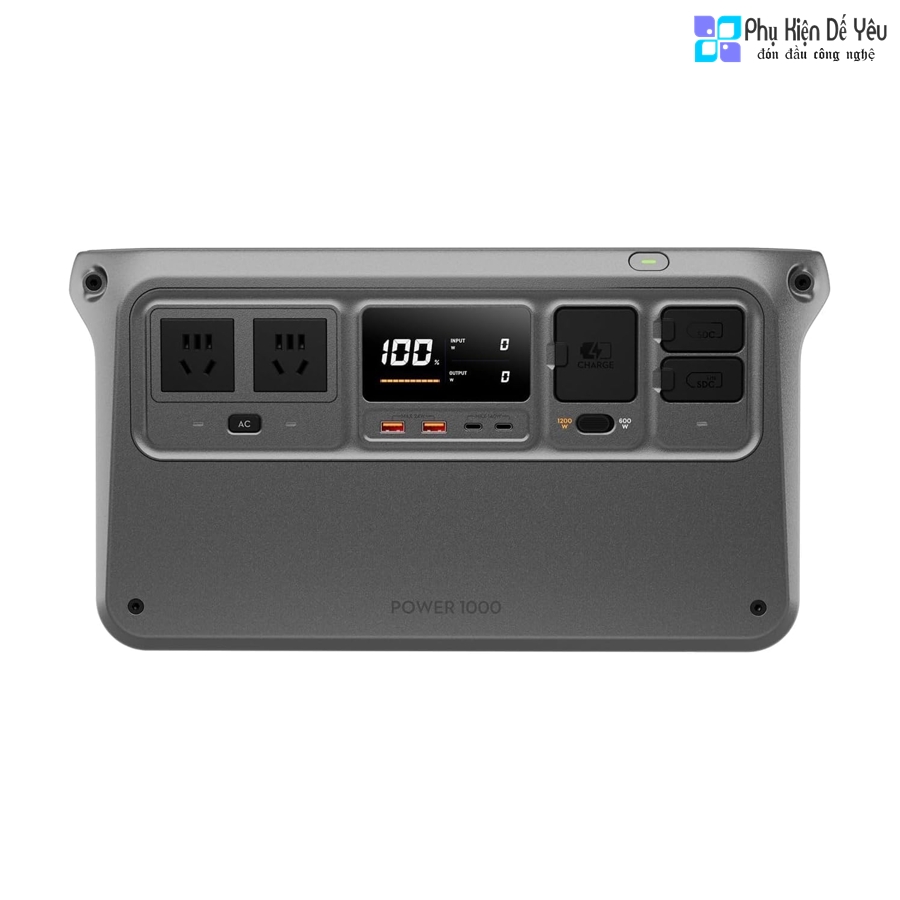 Trạm sạc di động DJI Power 1000, pin LiFePO4 1024Wh, công suất 2200W AC/140W USB-C