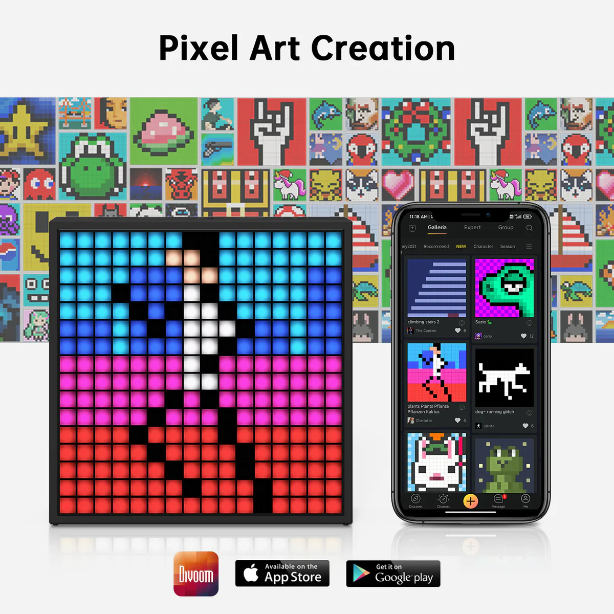 3_divoom_pixoo_16_16_pixel_art_led_display_gaming_room_decor