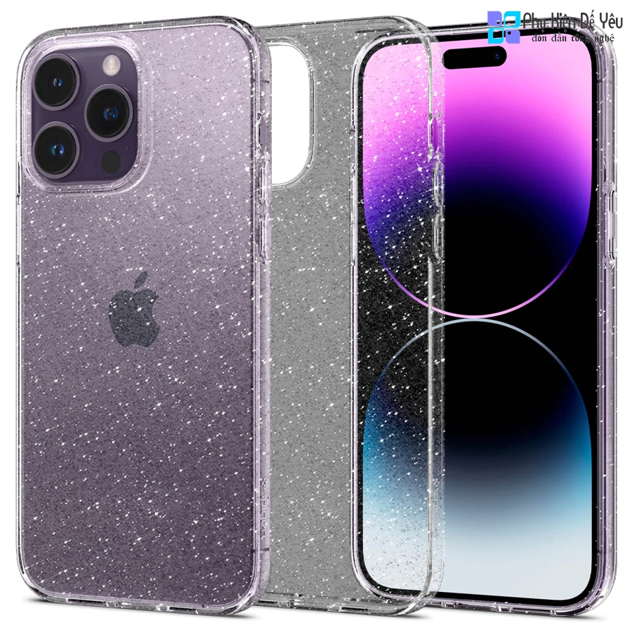 Ốp Spigen Liquid Crystal Glitter cho iPhone 14 Pro Max/ 14 Pro/ 14 Plus/ 14