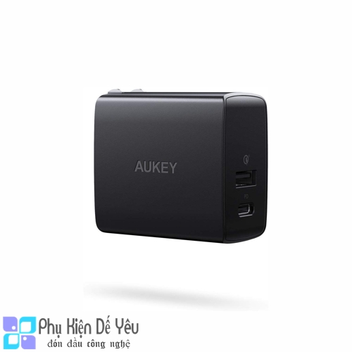 Sạc Aukey PA-Y17 - 2 cổng, USB-C PD, QC 3.0